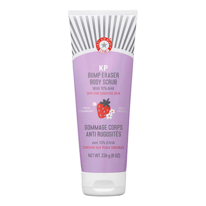 FIRST AID BEAUTY KP Body Scrub Strawberry - Gommage corps douceur immédiate AHA à la Fraise