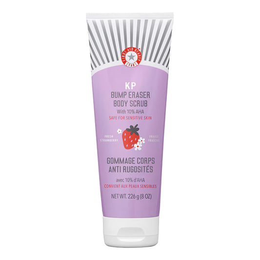 FIRST AID BEAUTY KP Body Scrub Strawberry - Gommage corps douceur immédiate AHA à la Fraise
